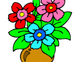 Dibuix Gerro de flors pintat per ivet