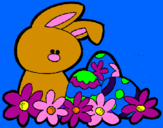 Dibuix Conillet de Pasqua pintat per astrid