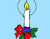 Dibuix Espelma de nadal pintat per andrea heredia