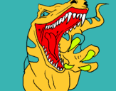 Dibuix Velociraptor II pintat per axel p.