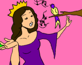 Dibuix Princesa cantant pintat per Mariona Sindreu Simon