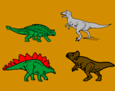 Dibuix Dinosauris de terra pintat per ARNAUVILASECA