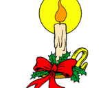 Dibuix Espelma de nadal pintat per carlota 1