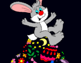 Dibuix Conill de Pasqua pintat per laia mercader