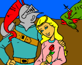 Dibuix Sant Jordi y la princesa pintat per ADRIA  TRINIDAD  SAU