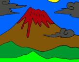 Dibuix Mont Fuji pintat per GUILLEM PALLARES