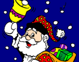 Dibuix Santa Claus i la seva campana  pintat per KASMA