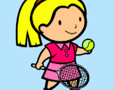 Dibuix Noia tennista pintat per Edna