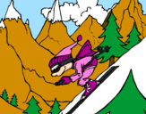 Dibuix Esquiador pintat per noemi