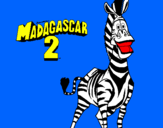 Dibuix Madagascar 2 Marty pintat per pau