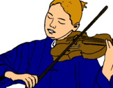 Dibuix Violinista  pintat per ariane