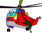 Dibuix Helicòpter al rescat  pintat per laura