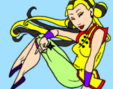 Dibuix Princesa ninja pintat per anna