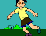 Dibuix Jugar a futbol pintat per albert isla rovira