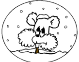 Dibuix Esquirol en bola de neu pintat per cristina  te quiere
