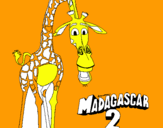Dibuix Madagascar 2 Melman pintat per aryma 