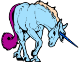 Dibuix Unicorn brau  pintat per claudia sanchez