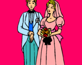 Dibuix Marit i dona III pintat per CARLA  DIAZ