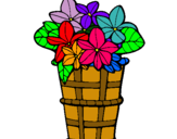 Dibuix Cistell amb flors 3 pintat per LAIA