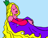 Dibuix Princesa relaxada pintat per jessica