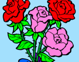 Dibuix Ram de roses pintat per patricia enfedaque