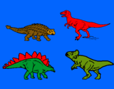 Dibuix Dinosauris de terra pintat per pere