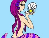 Dibuix Sirena i perla pintat per Laia_Carmona