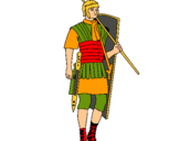 Dibuix Soldat romà  pintat per Alexandra