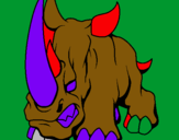 Dibuix Rinoceront II pintat per jaume