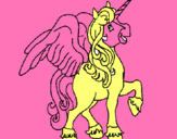 Dibuix Unicorn amb ales pintat per MARTA ESCUDE