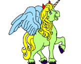 Dibuix Unicorn amb ales pintat per AINA1