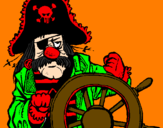 Dibuix Capità pirata pintat per Marc