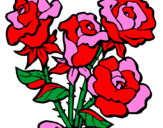 Dibuix Ram de roses pintat per núria torra i gendrau