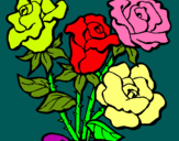 Dibuix Ram de roses pintat per laia