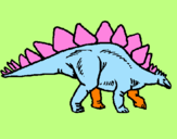 Dibuix Stegosaurus pintat per ANIOL