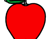Dibuix poma pintat per r