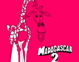 Dibuix Madagascar 2 Melman pintat per nina