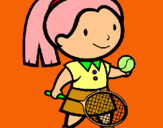 Dibuix Noia tennista pintat per SARA