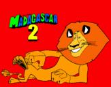 Dibuix Madagascar 2 Alex pintat per Àlex