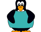 Dibuix Pingüí  pintat per xavi