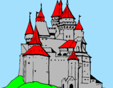 Dibuix Castell medieval pintat per BERNI