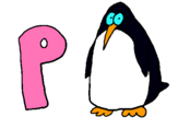 Dibuix Pingüi pintat per anònim