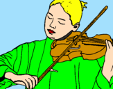 Dibuix Violinista  pintat per ANDREA  C.