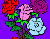 Dibuix Ram de roses pintat per ROSES AMOROSES
