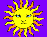 Dibuix Sol pintat per maribel canalejo