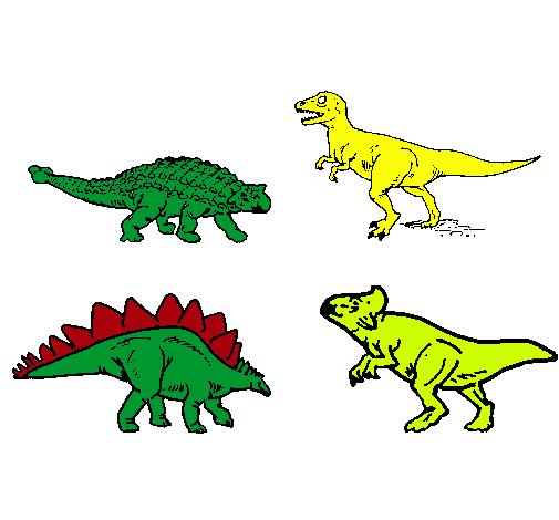 Dibuix Dinosauris de terra pintat per anònim