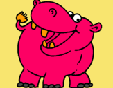 Dibuix Hipopòtam pintat per hipopotam ivet tt