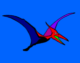 Dibuix Pterodàctil pintat per PAU MOYA PORRAS