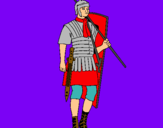 Dibuix Soldat romà  pintat per aaa