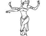 Dibuix Princesa mora ballant pintat per gghjfgim